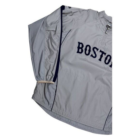 BOSTON RED SOX MLB Baseball Majestic Cool  Bomber Windbreaker Jacket Mens 2XL - Picture 6 of 7